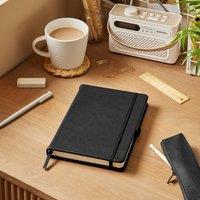 Waters and Noble Premium Faux Leather A5 Notebook Black