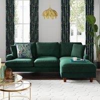 Beatrice Matte Velvet Right Hand Corner Chaise Bottle (Green)