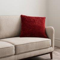 Vintage Chenille Cushion Red