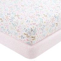 Unicorn Enchanted Pack of 2 Fitted Sheets Pink/Green/White