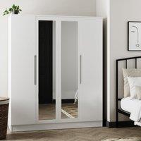 Larson Extra Large 4 Door Wardrobe White