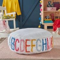 Kid's Tufted Alphabet Pouffe