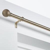 Hammered Effect Extendable Metal Eyelet Curtain Pole