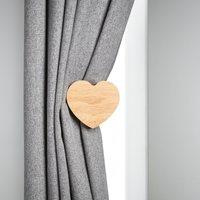 Country Heart Wooden Curtain Single Holdback