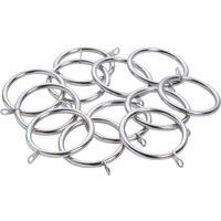 Mix and Match Pack of 12 Unlined Curtain Rings Dia. 28mm Silver