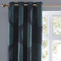 Chenille Oriental Fan Eyelet Curtains