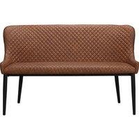 Montreal 3 Seater Dining Bench Seat, Faux Leather Brown