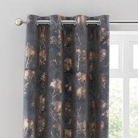 Velour Trees Eyelet Curtains