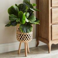 Bamboo and Wood Plant Pot Stand