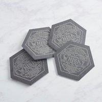 Set of 4 Slate Bar Coasters