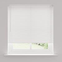 White 25mm Slats PVC Venetian Blind, Size:180x160cm White