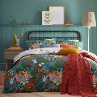 furn. Forage Reversible Duvet Cover and Pillowcase Set Green