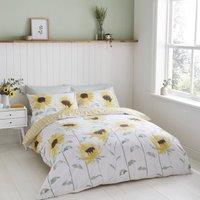 Catherine Lansfield Painted Sunflowers Duvet Cover and Pillowcase Set