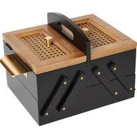 Franco Cantilever Sewing Box Black