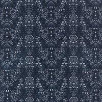 By the Metre Belvedere Oil Cloth Luxe Navy Navy Blue/White