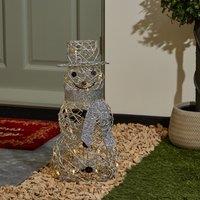 Silver Rattan Snowman