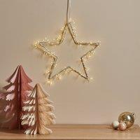 Artificial Star Shaped Star Burst LED Light Wreath