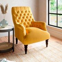 Bibury Buttoned Back Chair Yellow