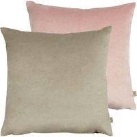 Evans Lichfield Opulent Velvet 2 Pack Cushions Pink/Brown