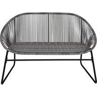 Charles Bentley Zanzibar 2 Seater Bench Grey