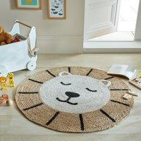 Jute Lion Round Rug