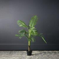 Artificial Palm Tree in Black Plant Pot
