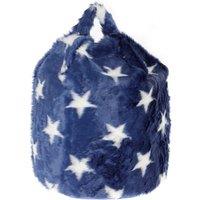 Kid's Faux Fur Bean Bag Navy