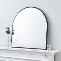 Apartment Arch Wall Mirror, Black 65cm Silver