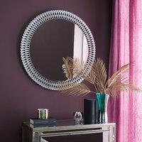 Glam Gem Edge Round Wall Mirror