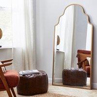 Moroccan Curved Full Length Leaner Mirror Silver