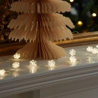 20 LED Warm White Mini Snowflake String Lights