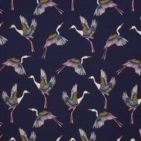 Japanese Cranes Navy Craft Cotton Poplin 2m