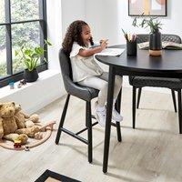 Montreal Junior Dining Chair, Faux Leather Grey