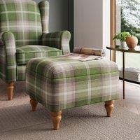 Oswald Check Storage Footstool Tapered Leg