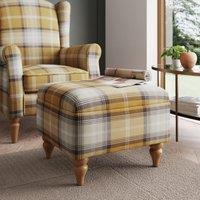 Oswald Check Storage Footstool Tapered Leg