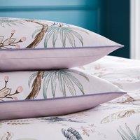 Dorma Lillian 100% Cotton Standard Pillowcase Pair Purple/Green/Brown