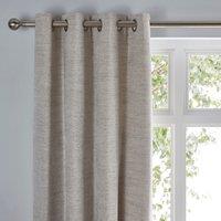 Churchgate Swithland Herringbone White Eyelet Curtains Grey