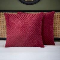 Dorma Genevieve Red Continental Square Pillowcase Red
