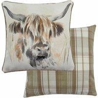 Watercolour Highland Cow Cushion