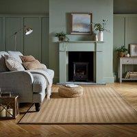 Herringbone Jute Border Rug Herringbone Border Green