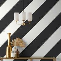 Diagonal Stripe Monochrome Wallpaper