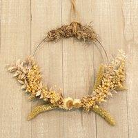 DIY Artificial Natural Strawflower and Ruscus Wreath