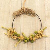 DIY Green Dried Craspedia Wreath Green