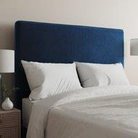 Velvet Plain Headboard Navy Blue