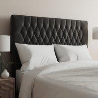 Velvet Chesterfield Headboard Black