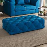 Buttoned Velvet Large Footstool