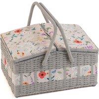 Hobby Gift Red Wildflowers Hamper Sewing Box