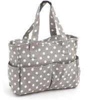 Grey Polka Dot Craft Bag Grey/White