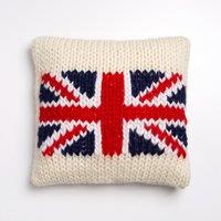 Wool Couture Union Jack Cushion Knit Kit Blue/Red/Cream