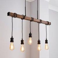 Fulton 5 Light Bar Diner Ceiling Fitting Brown